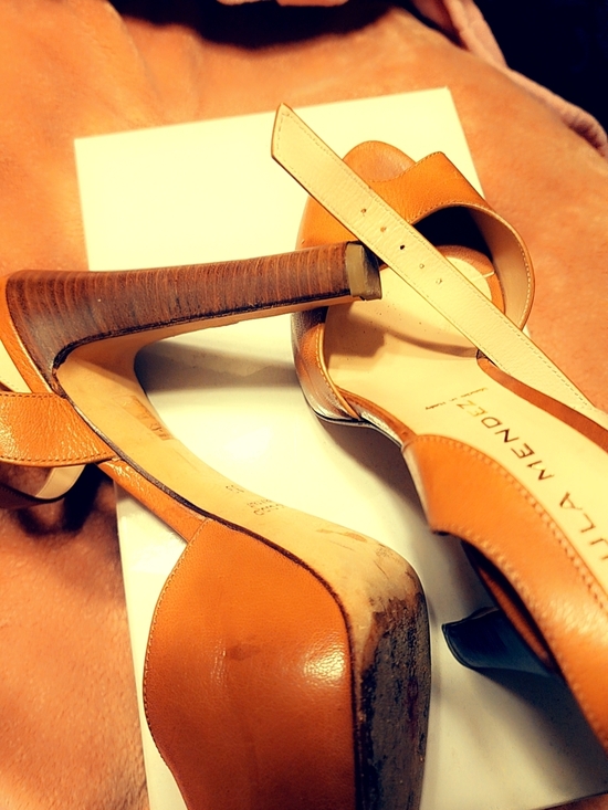 Vero Cuoio Shoes - Vero Cuoio Tan Leather Block Heel Sandals